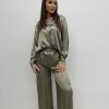 Pantalone effetto raso SM833-90