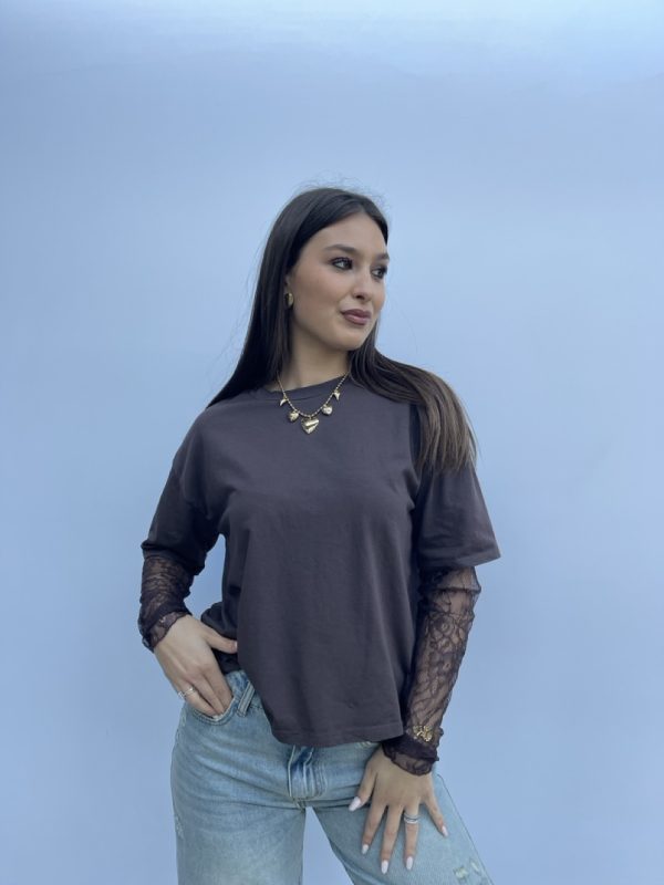 T-shirt con pizzo SUSY MIX 11073 - immagine 2
