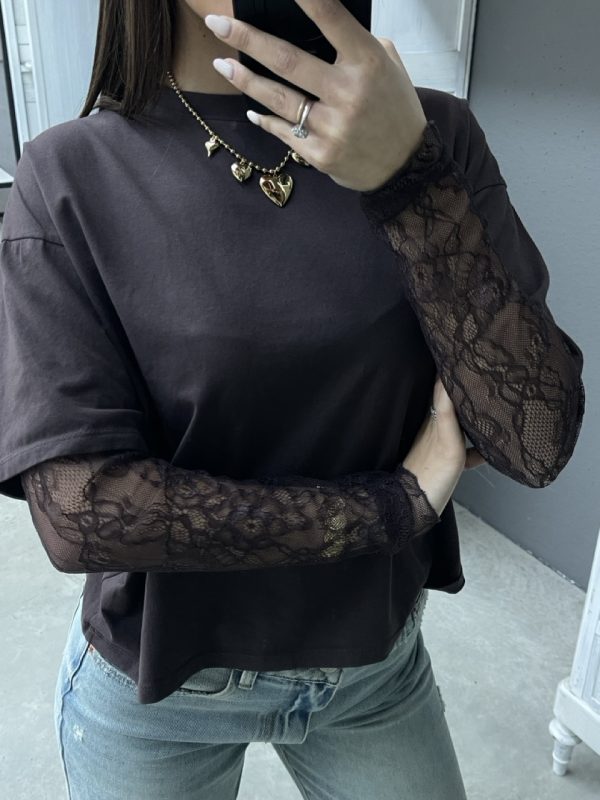 T-shirt con pizzo SUSY MIX 11073