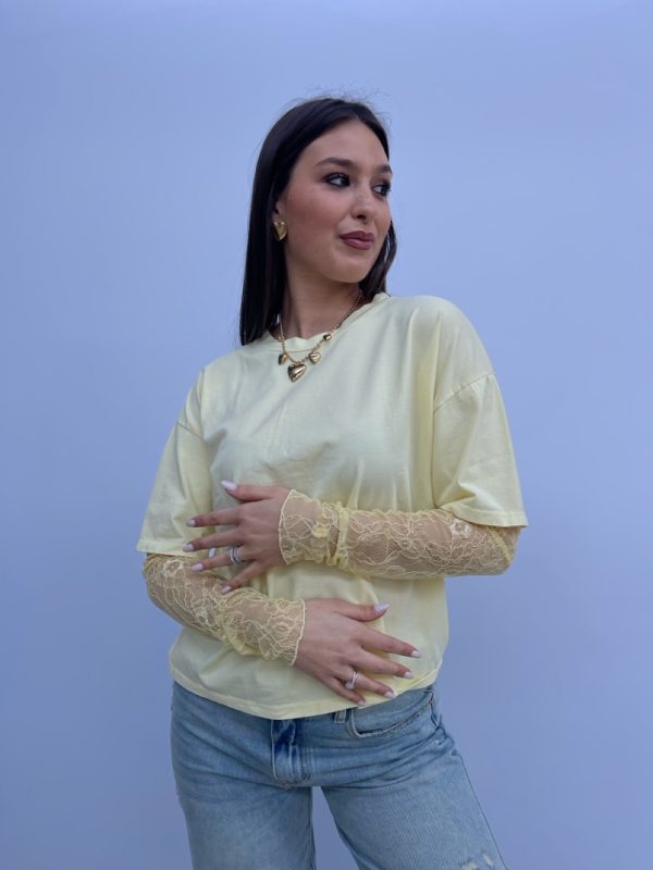 T-shirt con pizzo SUSY MIX 11073 - immagine 5