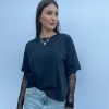 T-shirt con pizzo SUSY MIX 11073 - immagine 3