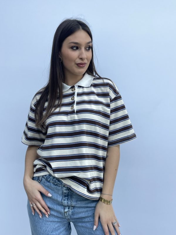 T-shirt a righe SUSY MIX SH001105 - immagine 3
