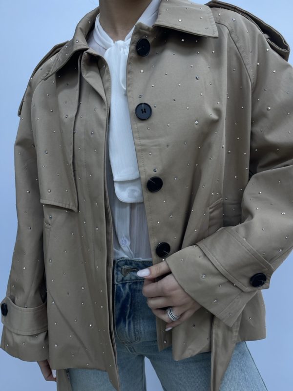 Trench con strass DL30026 - immagine 2