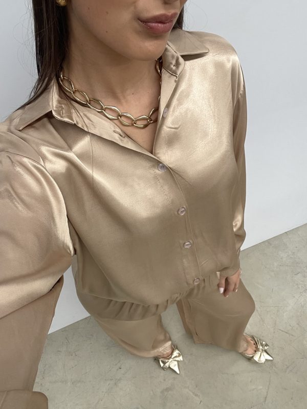 Camicia effetto raso SM8331-90 - immagine 3