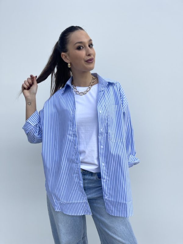 Camicia a righe R62085 - immagine 3