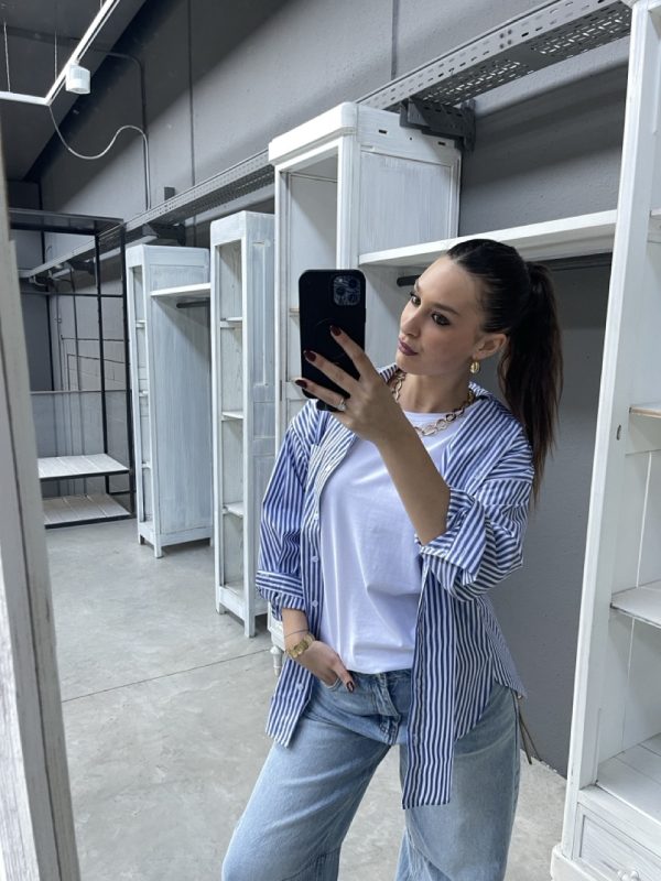 Camicia a righe R62085