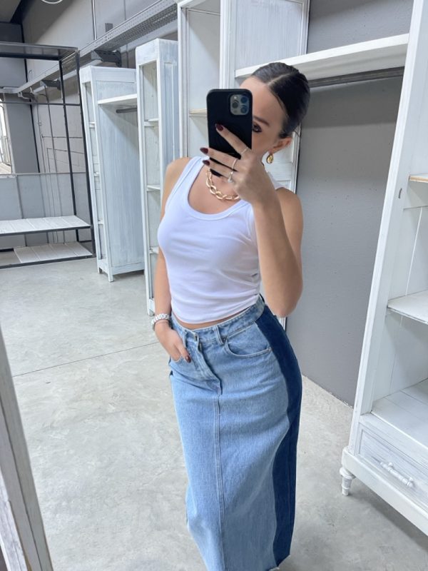 Gonna lunga in denim MARYLEY 24EB901
