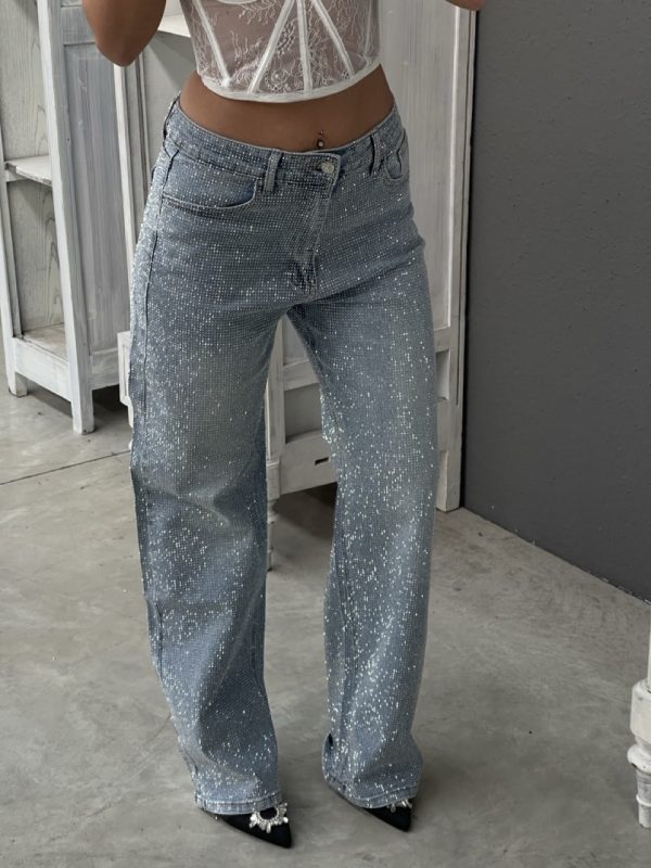 Jeans in strass T25 - immagine 2